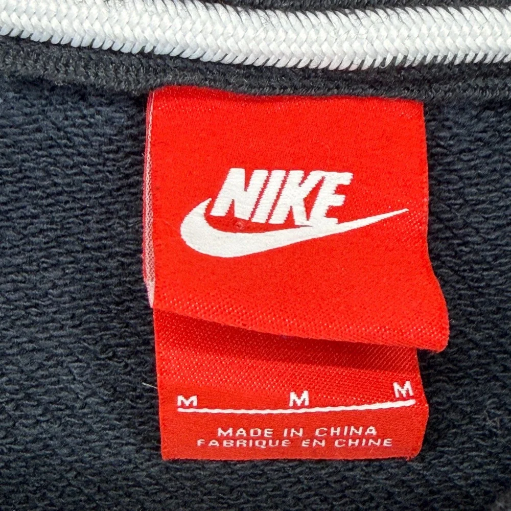 Nike Mens Glitch Stripe Crewneck Sweatshirt Black‎ White Red 614417-010 Size M